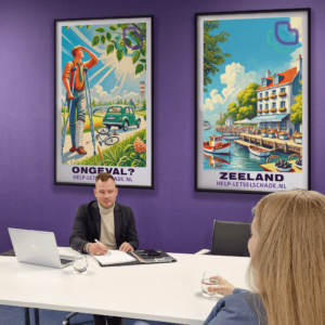 Een ongeluk met een fiets in Zeeland